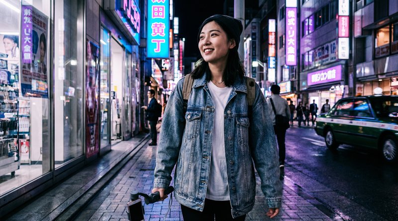 老司机城市短视频：霓虹夜色下的街拍vlog